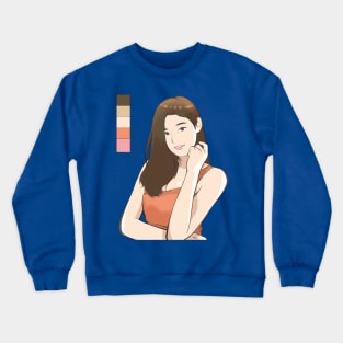 Toon asian woman Crewneck Sweatshirt